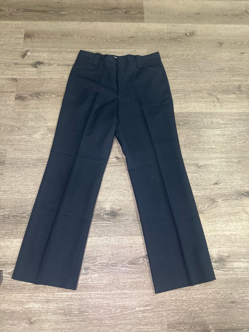 Vintage 70s Circle S Men's Western Pearl Snap Ranch Pants 32x31 Navy Blue
